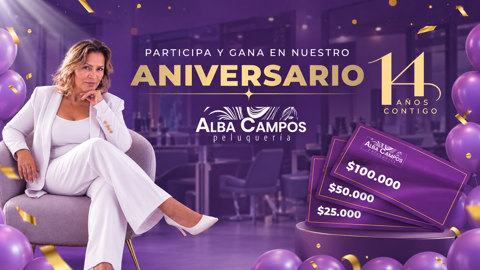 Alba Campos celebra 14 años con un concurso de aniversario